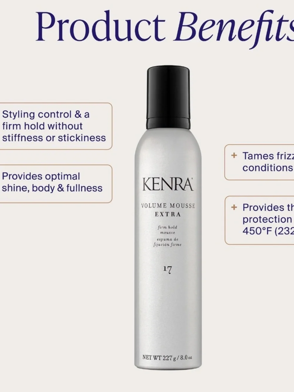 Kenra Volume Mousse Extra 17 - 8 oz Firm Hold